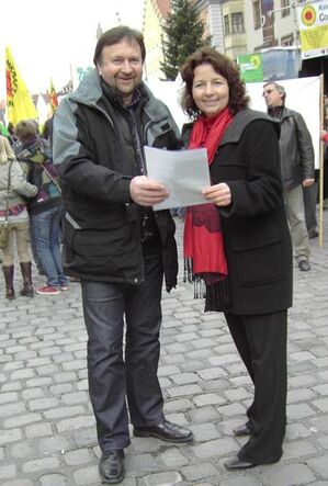 Stadtrat Rudolf Schnur und Kreisrätin Ruth Müller