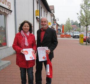 Landtagskandidatin Ruth Müller und Stadtrat Franz Gumplinger